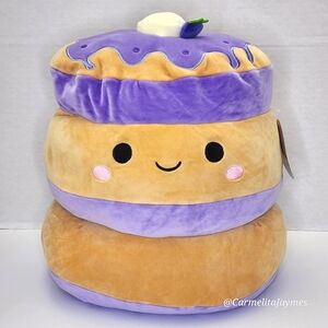 PADEN 🫐🥞14" Purple & Tan Blueberry Pancakes w Butter Original Squishmallow NWT